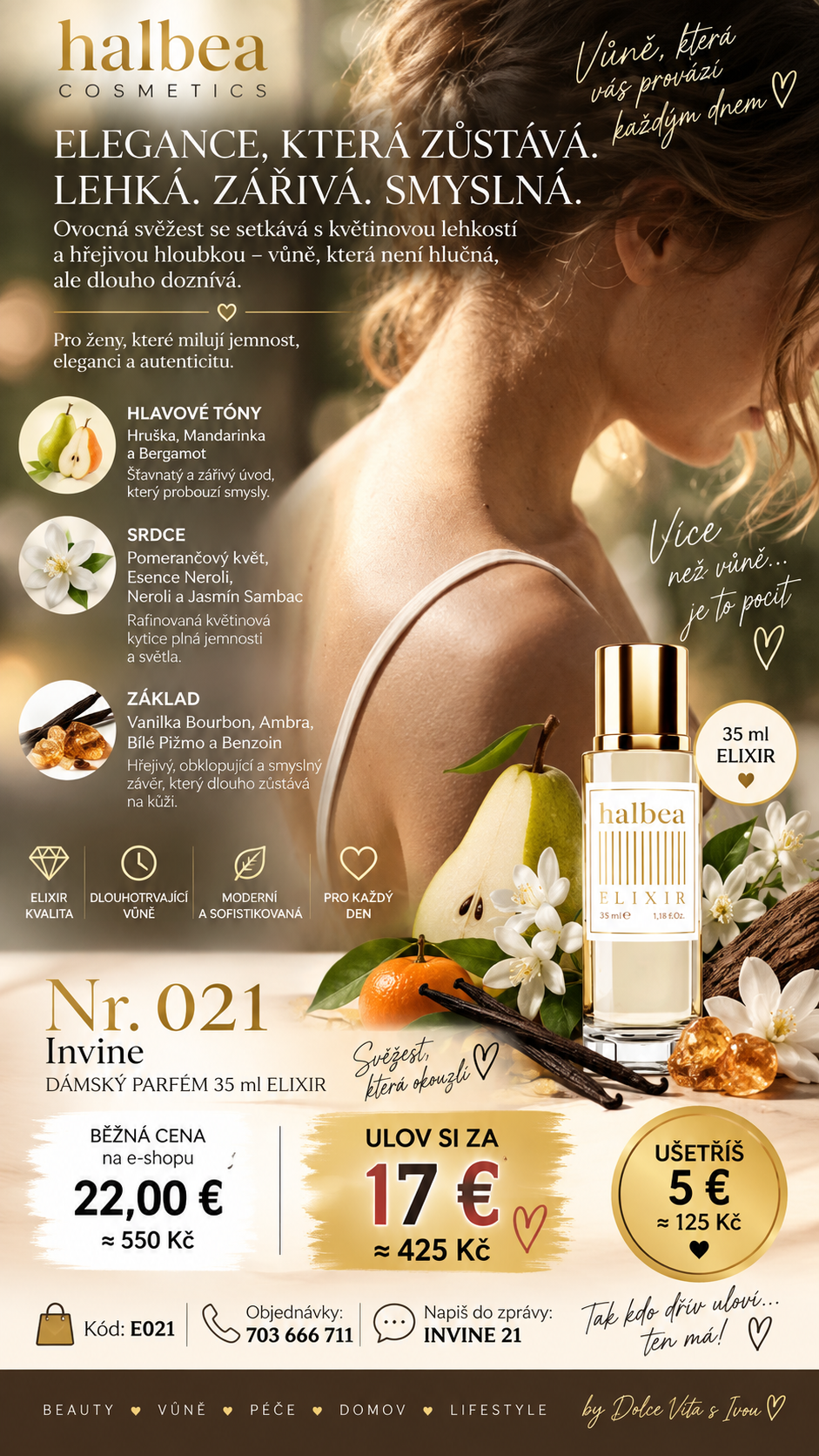 Nr. 021 Invine – dámský parfém 35 ml elixir