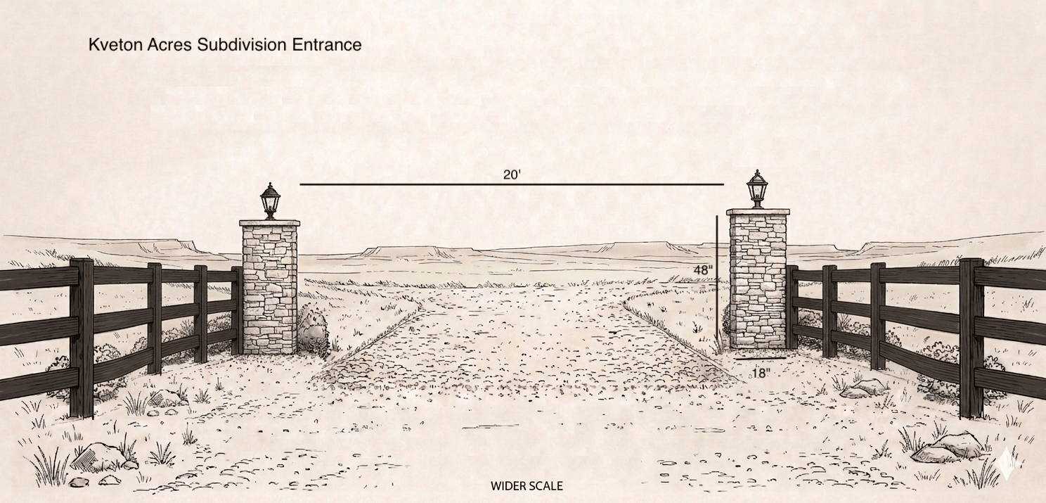 Proposed Subdivision Entrance