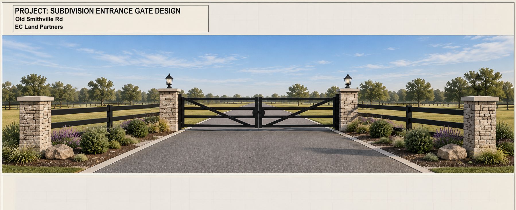 Proposed Subdivision Entrance Gate Schematic
