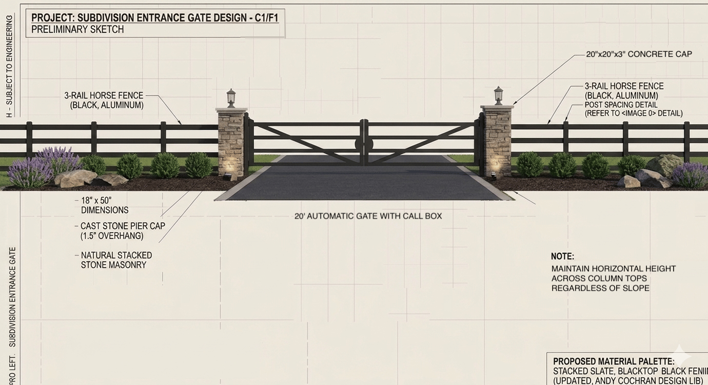 Proposed Subdivision Entrance
