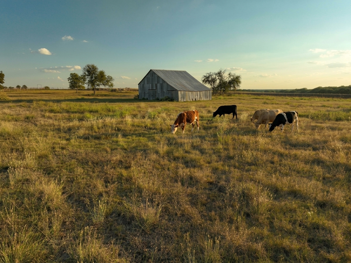 Overhead view of Texas acreage and homesites