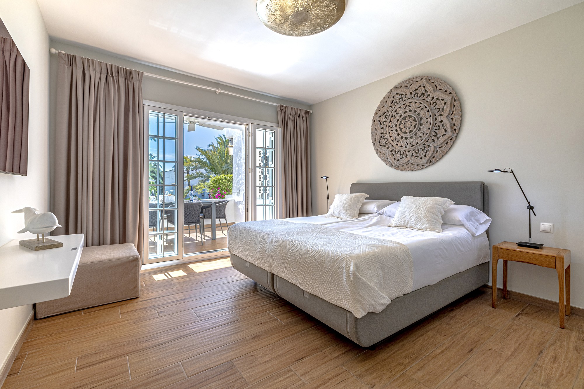 Master bedroom with built-in wardrobes