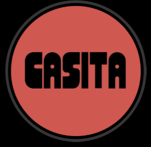 CASITA signature chicken sandwich on checkered plate