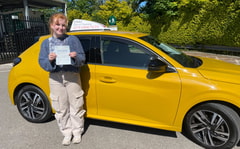 Kat Eira passed their driving test