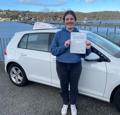 Mari Lewis passed their driving test