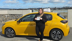 Amy Scowen passed their driving test