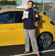 Fatemeh Abbaszadeh passed their driving test