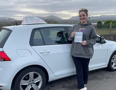 Keira Leanne Evans passed their driving test