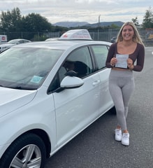 Catrin Johnson passed their driving test