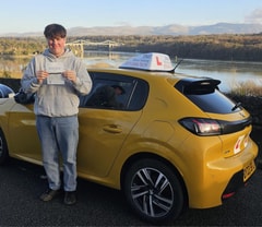 Max Cockburn passed their driving test
