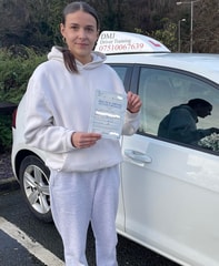 Sophia Evans passed their driving test