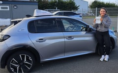 Ruby Blake passed their driving test