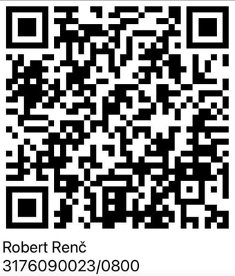 QR kód pro platbu – Robert Renč 3176090023/0800