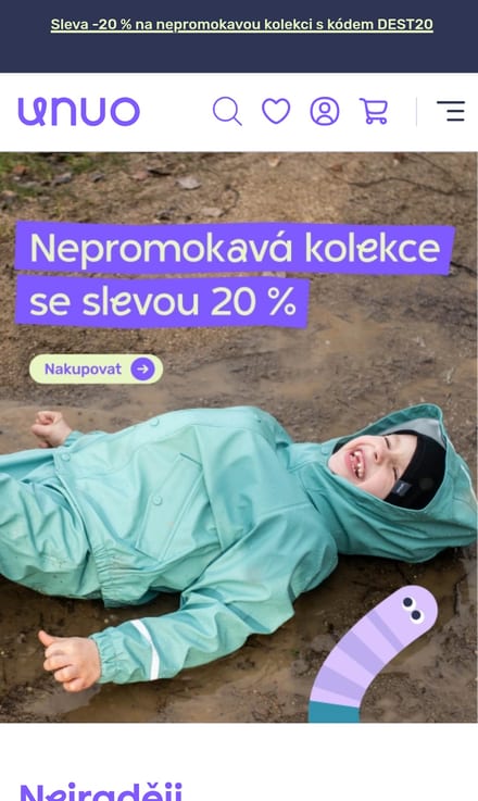 E-shop Unuo na mobilu