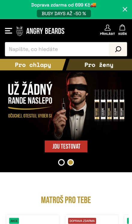 E-shop Angry Beards na mobilu