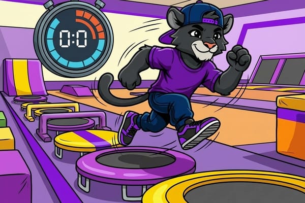 Trampolínová dráha na čas