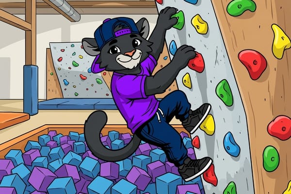 Lezecká stěna nad jámou