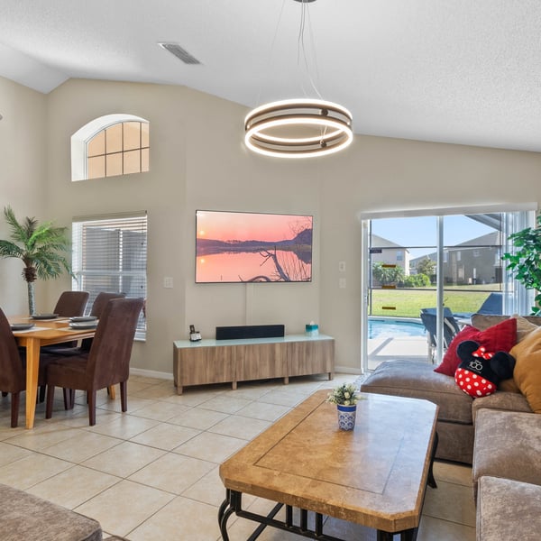 Open-plan lounge and dining area