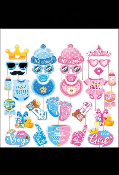 Gender Reveal – Premium (Rekvisitter+ Valgfri Baggrund)