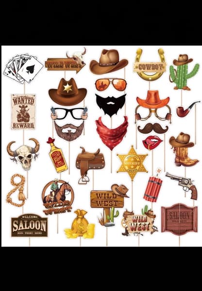 Cowboypakken – Premium (Rekvisitterc+ Valgfri Baggrund)