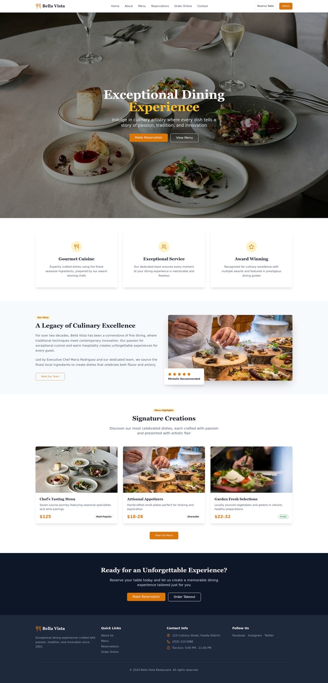 Restaurant SaaS Website