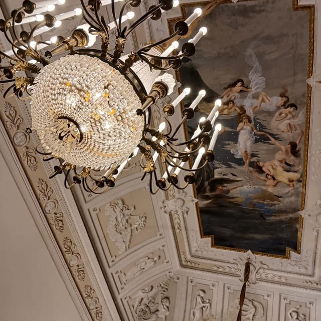 The original chandeliers