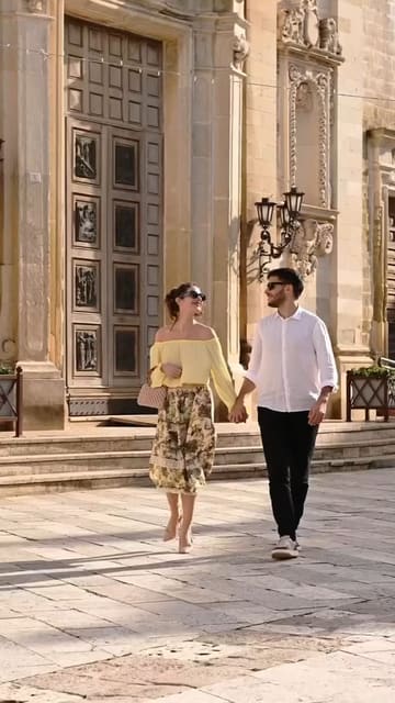 The newlyweds in the square