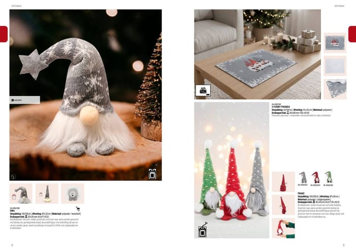 Kerstfiguurtjes en feestelijke decoratie