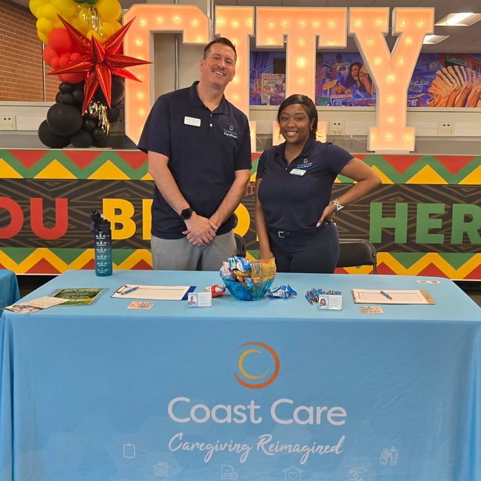 Coast Care staff representing the company at a San Diego community event