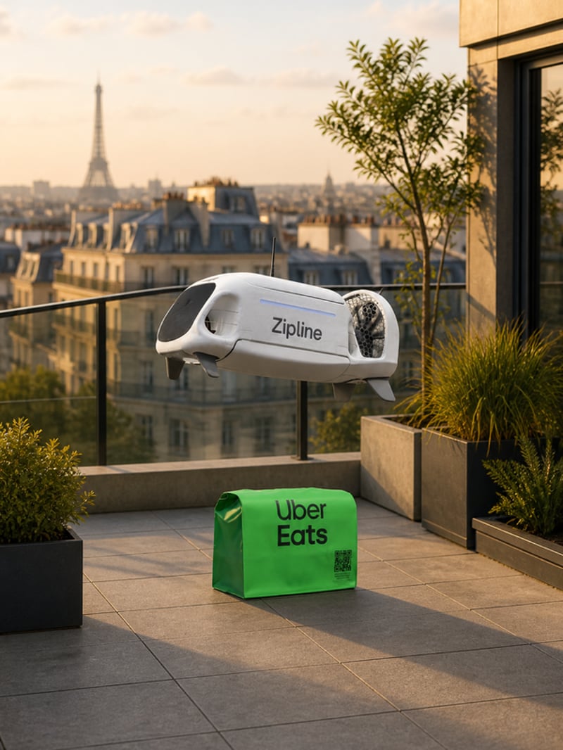 Uber Eats zet in op dronebezorging