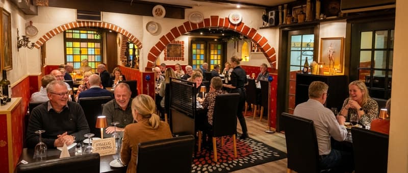 The atmosphere in the cellar with stone walls and candlelight