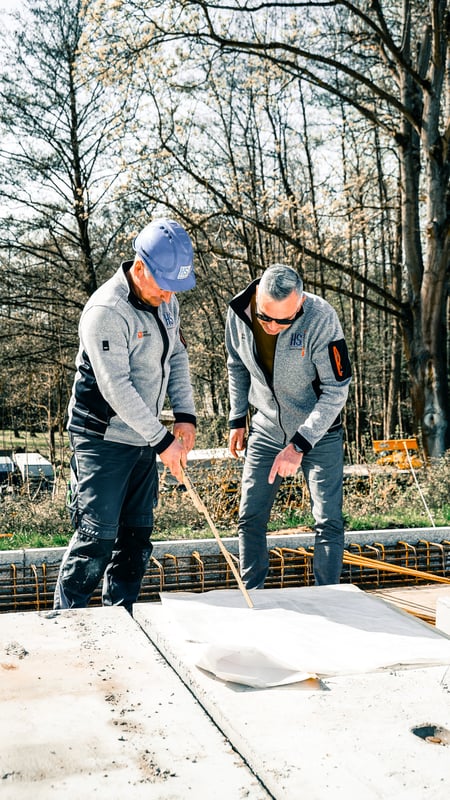 HS-Team bei der Bauplanung