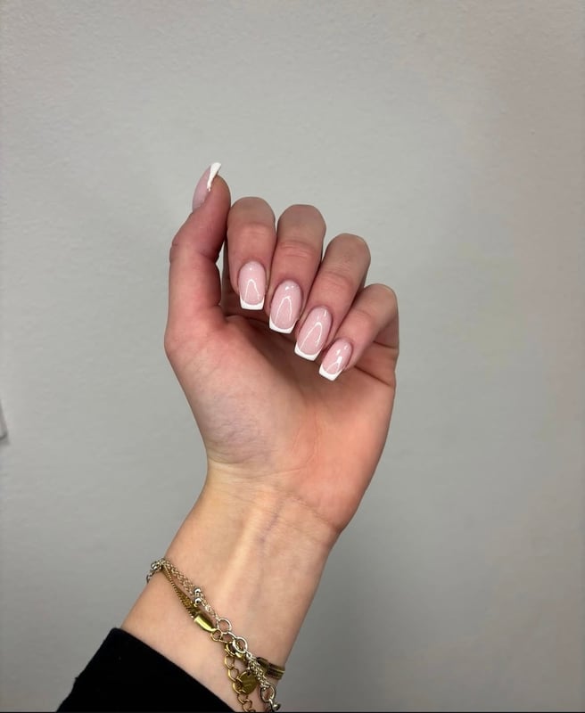 Classic white French tips