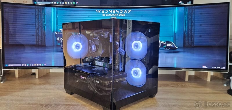 Malé herní PC s RGB – RTX 3060 Ti / A320 — AMD Ryzen 5 5500 — NVIDIA GeForce RTX 3060 Ti — Erelen Olomouc — foto 1