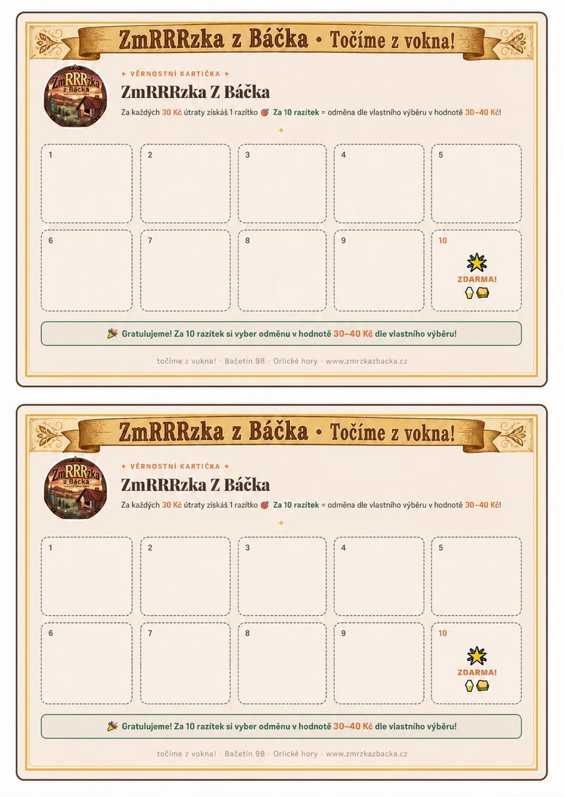 Věrnostní karta ZmRRRzka z Báčka