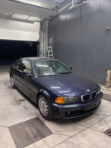 BMW E46 bij garagepoort