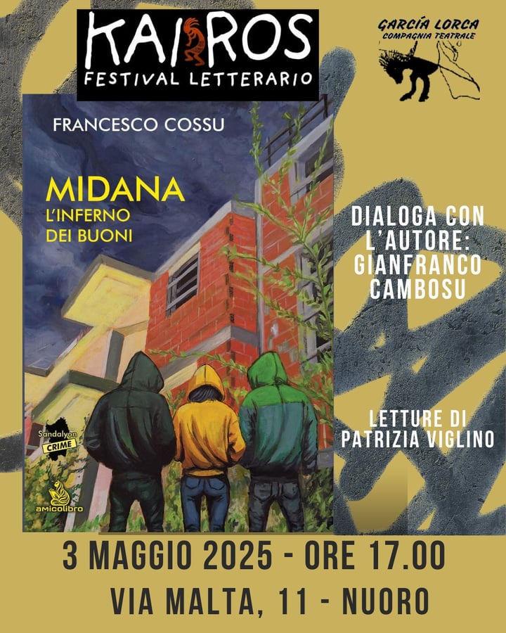 Locandina dell’incontro del 3 maggio 2025 con Francesco Cossu
