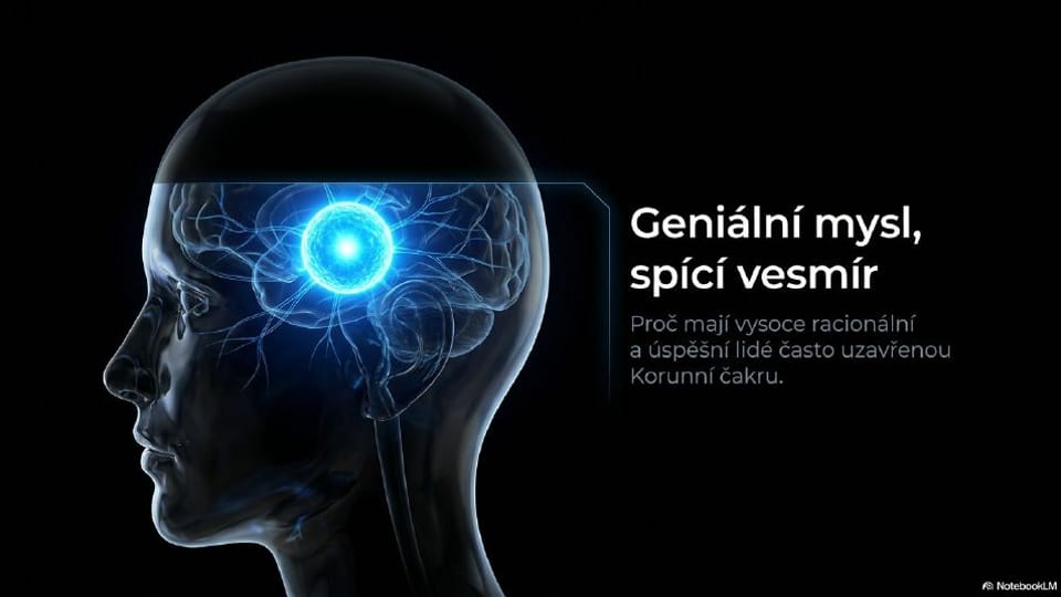 Titulní strana prezentace Korunní čakra a ego