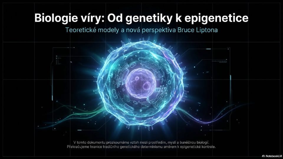 Titulní strana prezentace Biologie víry Bruce Lipton