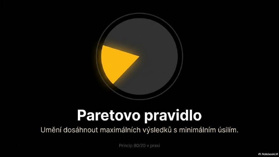 Titulní strana prezentace Paretův princip: maximalizace výsledků