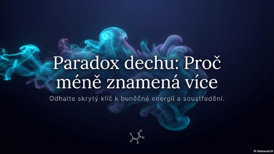 Titulní strana prezentace Méně dýchat, více žít
