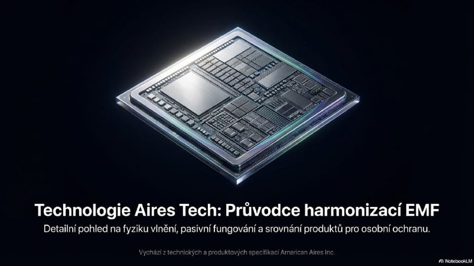 Titulní strana prezentace Aires Tech a fyzika EMF pole