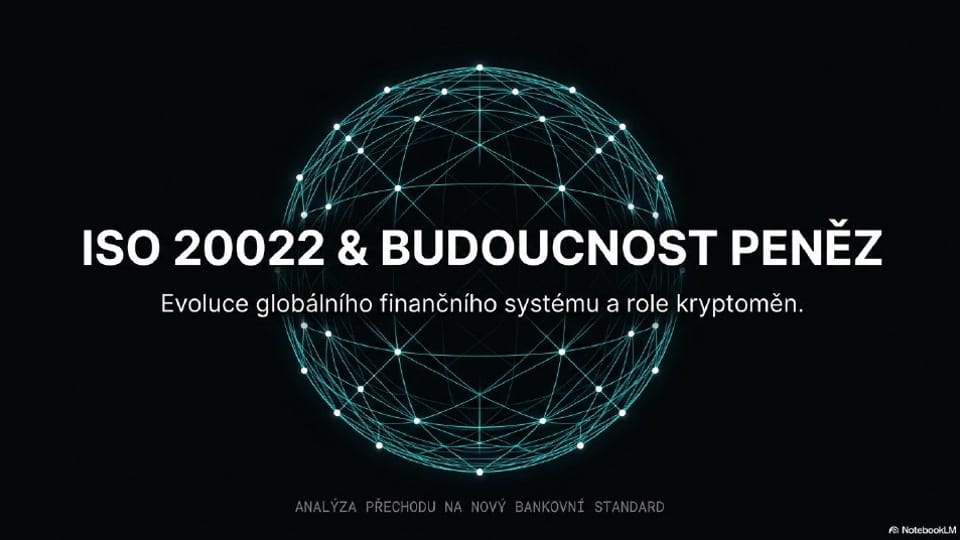 Titulní strana prezentace ISO 20022: finanční evoluce