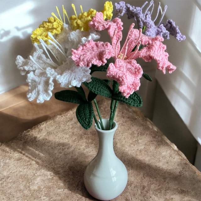 Handmade Crochet Crape Myrtle Stems — Everlasting Artificial Flowers