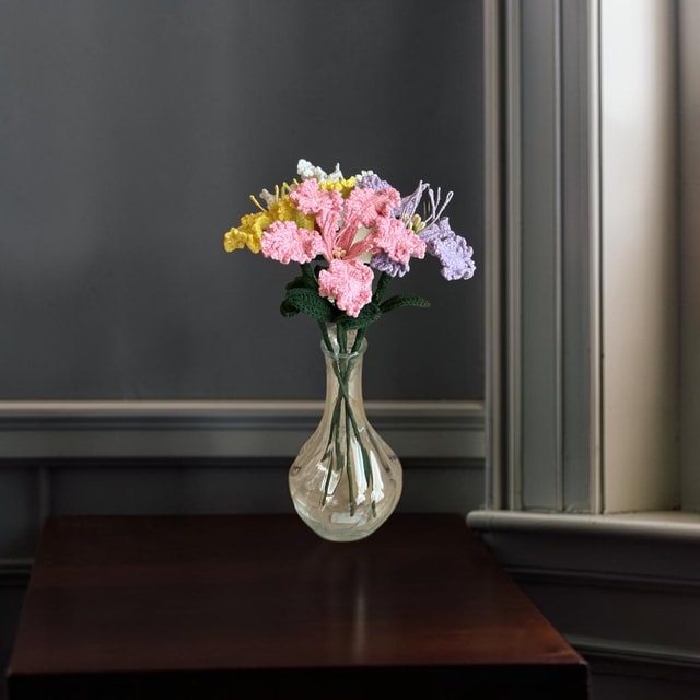 Handmade Crochet Crape Myrtle Stems — Everlasting Artificial Flowers