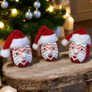 Fabric Santa Decorations
