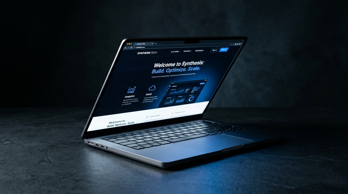 Tvorba webů – laptop s webem