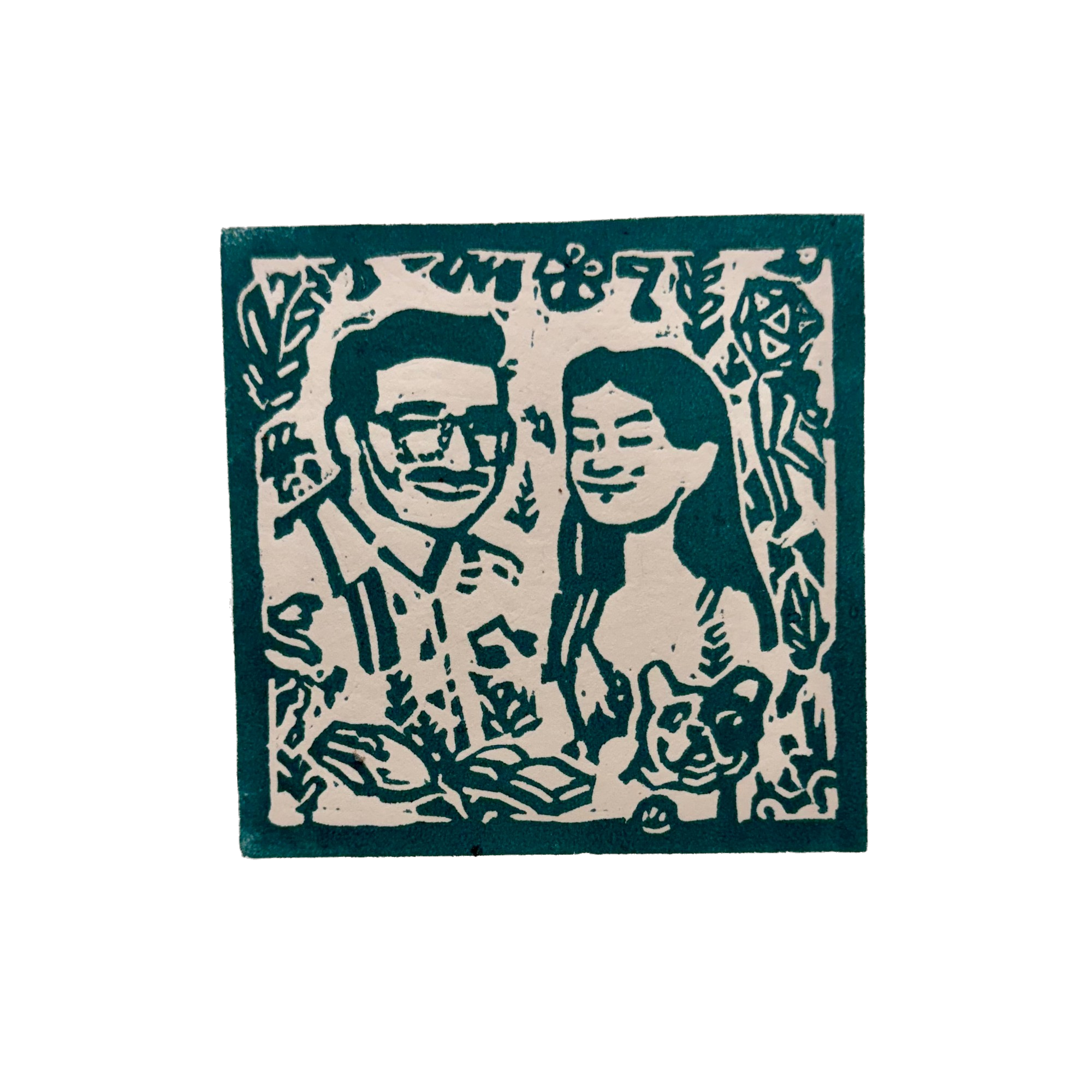 Blanka & Samuel, linorytový tisk