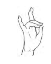 Ardha Chandra Mudra hand position