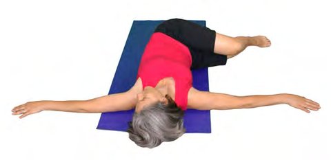 Supta Matsyendrasana, Reclining Spiral Twist